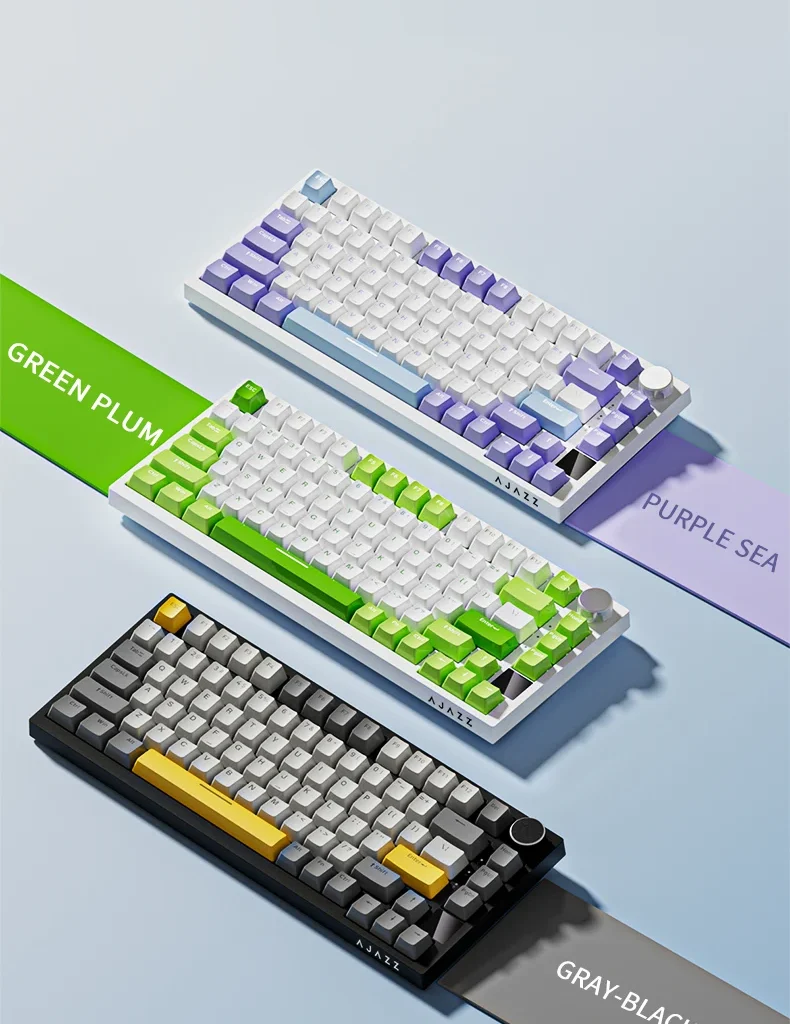 Clavier mécanique tri-mode sans fil | Clavier gaming 82 touches RGB